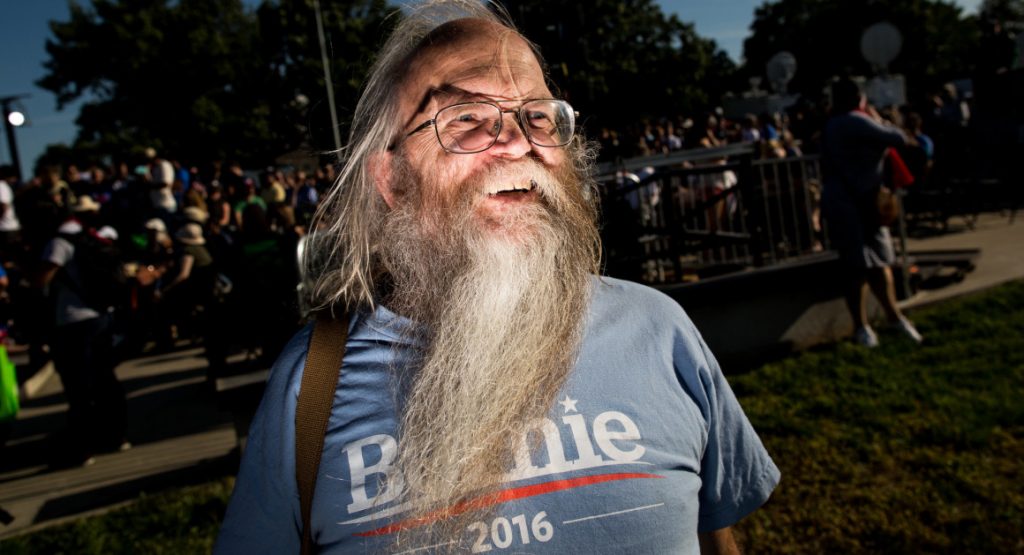 "Hoohohoho lookie there! That thar man's 'The Old Man of The Mountain' that New Hampshire done been lookin' for, said he fell off the mountain. Dumb, selfish SOB done ruined the whole dadgum mountain! I tell you what...ain't nobody got no respect for nothin' no more."